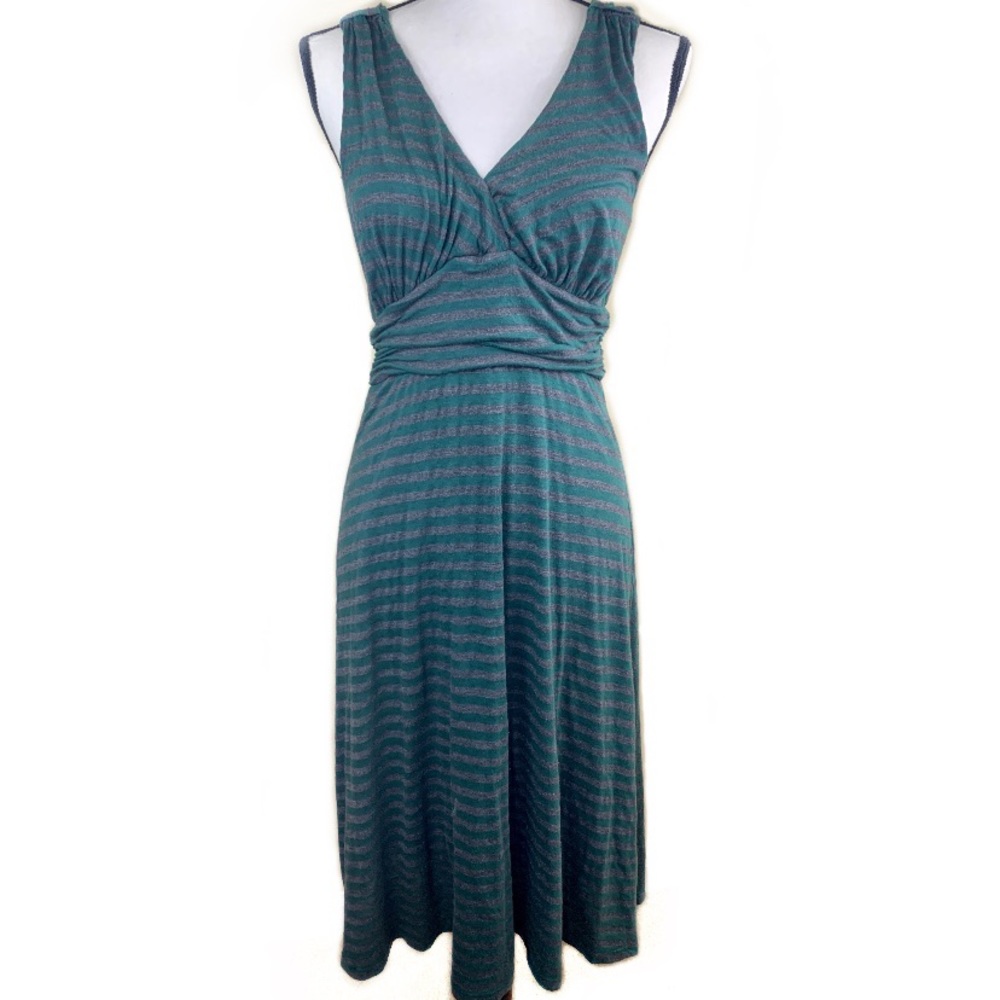 Anthropologie Ella Moss striped V-neck maxi sundress